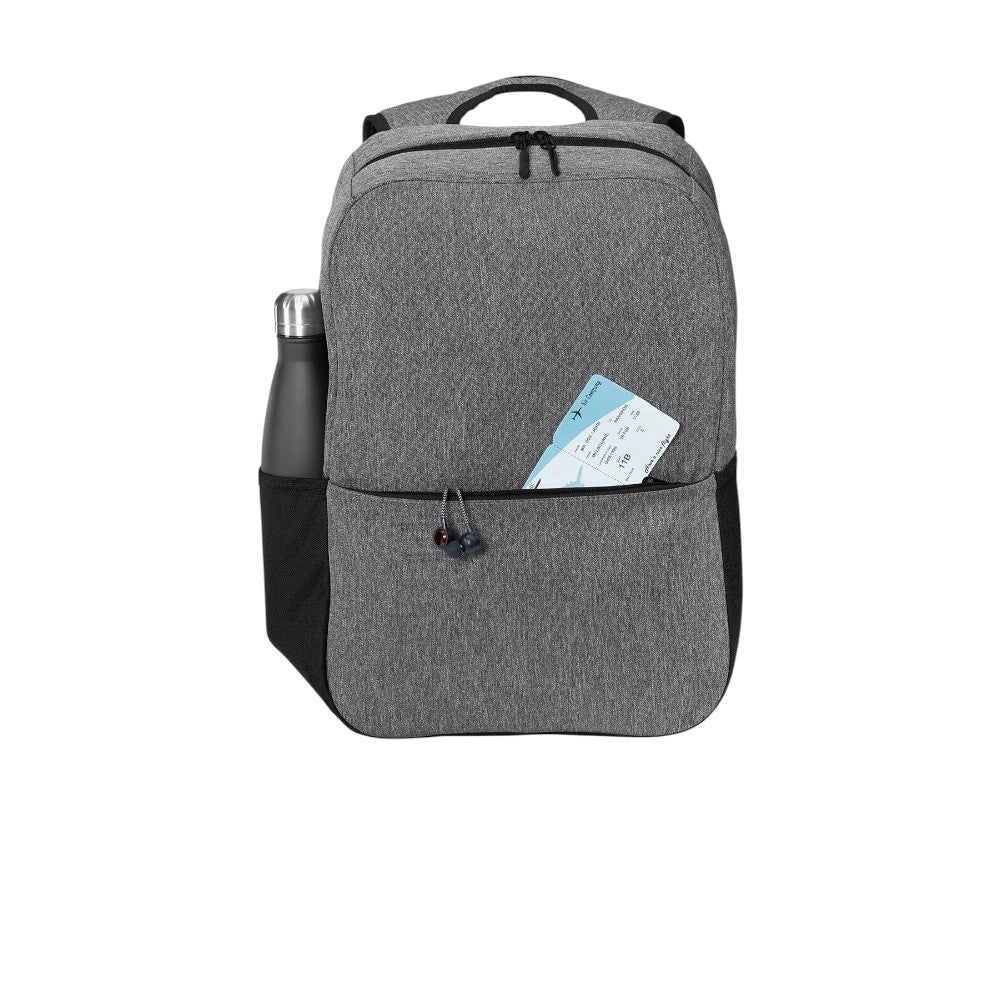 Port Authority® Access Square Backpack - Heather Grey/Black