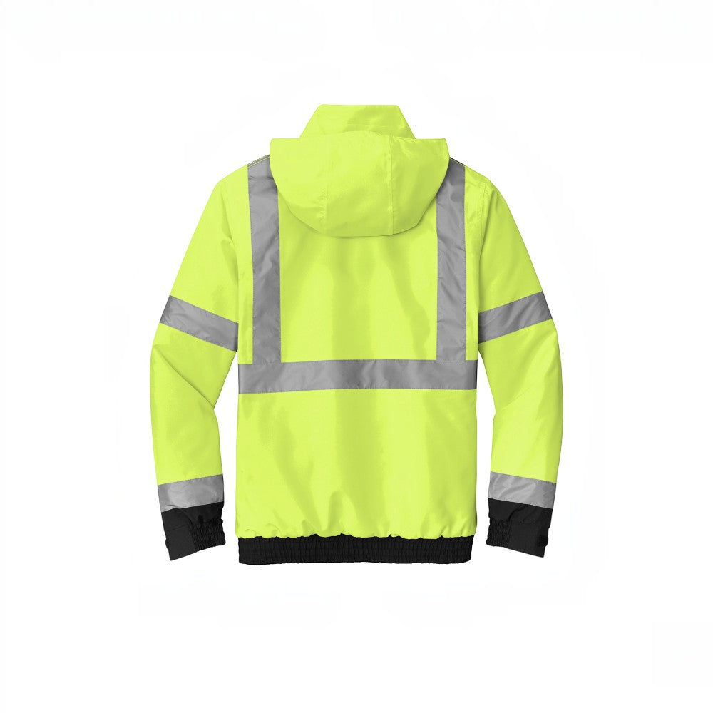 CornerStone® ANSI 107 Class 3 Economy Waterproof Insulated Bomber Jacket - Safety Yellow