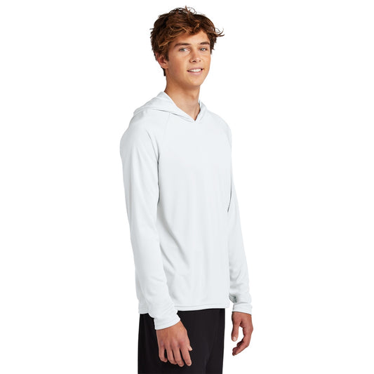 Port & Co™ Performance Pullover Hooded Tee - White