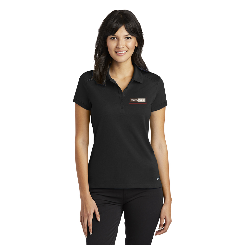 Nike Women's Dri-FIT Solid Icon Pique Modern Fit Polo - Black