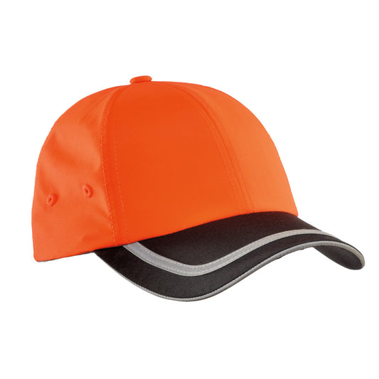 Port Authority® Enhanced Visibility Cap - Safety Orange/Black
