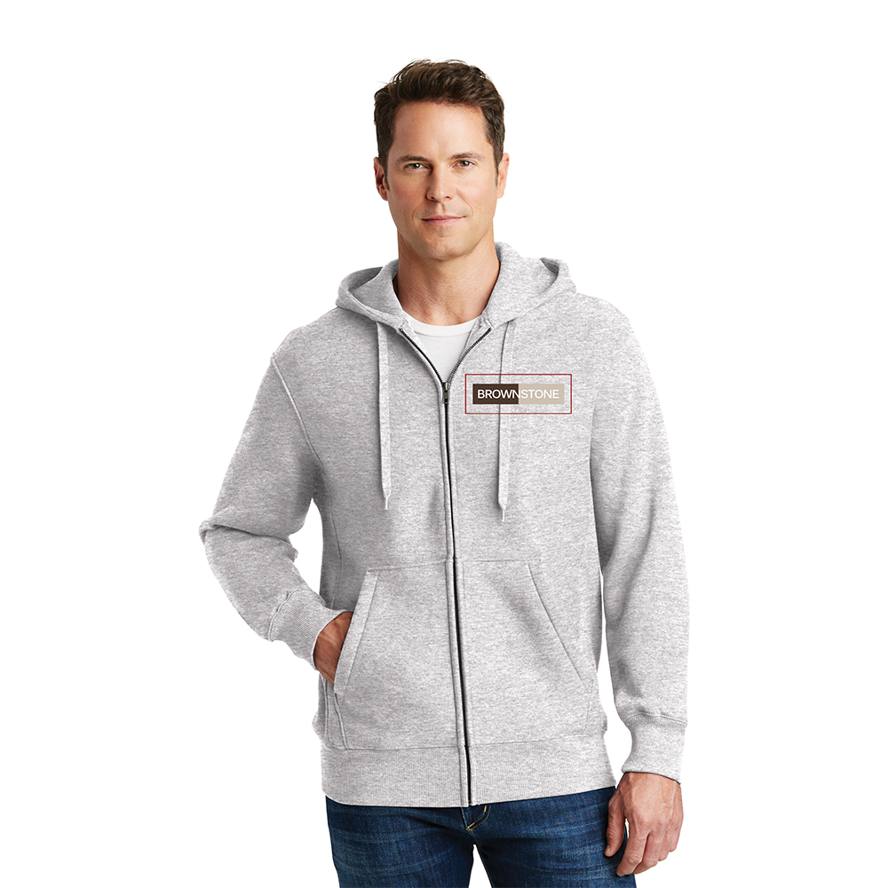 Sport-Tek® Super Heavyweight Full-Zip Hooded Sweatshirt - Athletic Heather