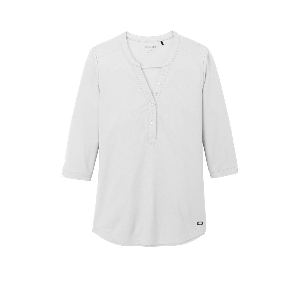 OGIO® Women's Jewel Henley - White