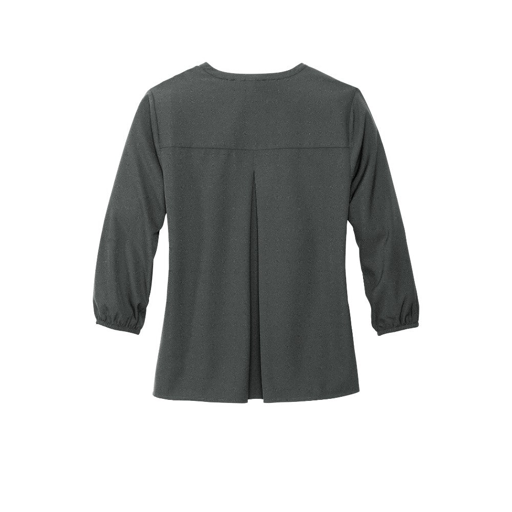 Mercer+Mettle® Women's Stretch Crepe 3/4-Sleeve Blouse - Anchor Grey