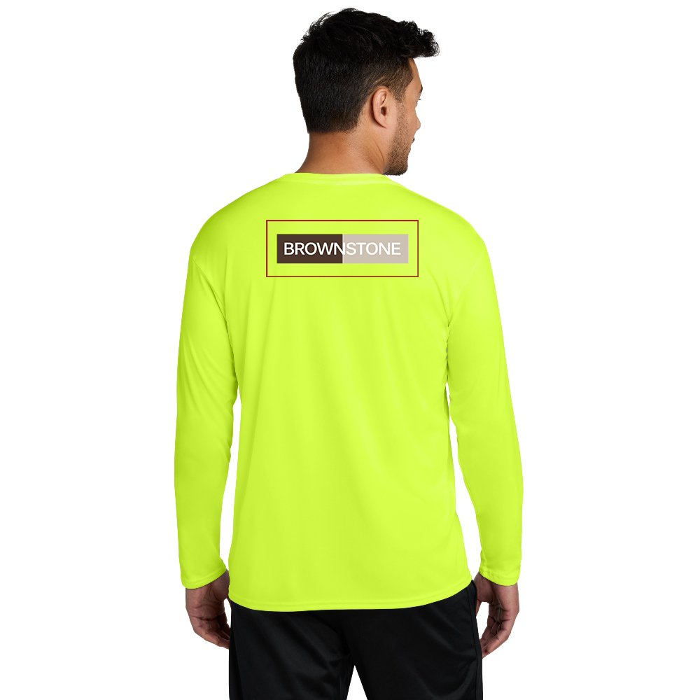 Port & Co™ Long Sleeve Performance Tee - Neon Yellow