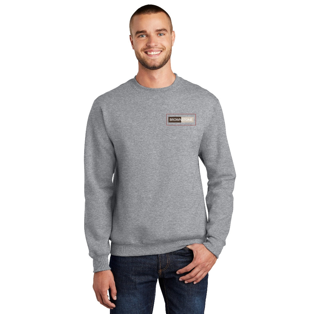 Port & Co™ Essential Fleece Crewneck Sweatshirt - Athletic Heather