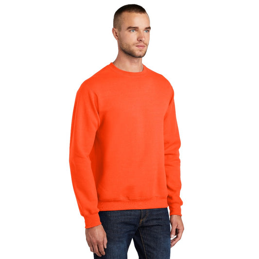 Port & Co™ Essential Fleece Crewneck Sweatshirt - Safety Orange