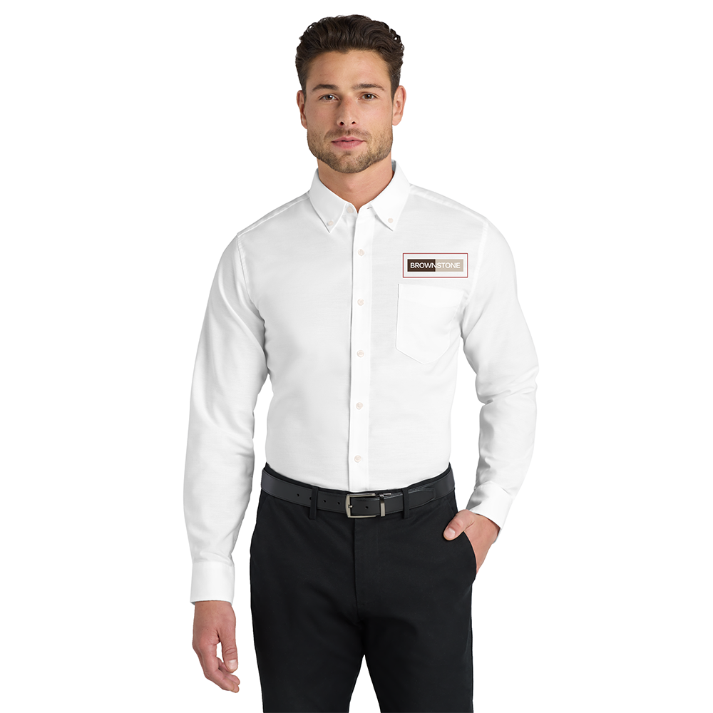 Port Authority® SuperPro™ Oxford Shirt - White