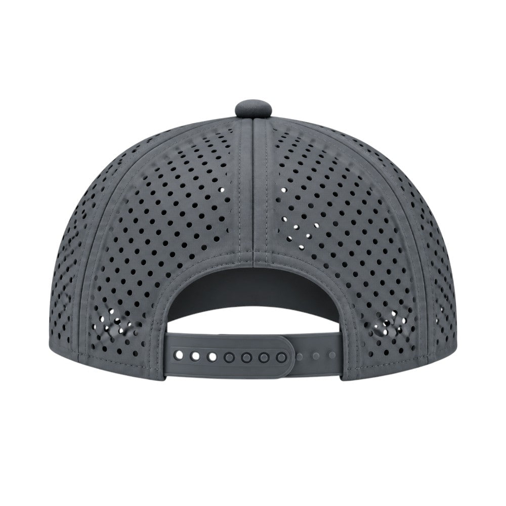 5 Panel Laser Perforated Performance Golf Rope Hat - Charcoal/Charcoal