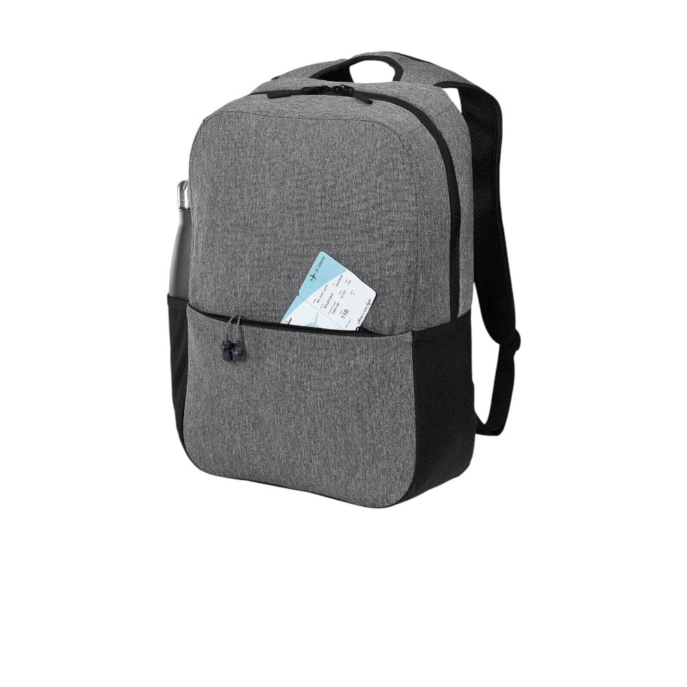 Port Authority® Access Square Backpack - Heather Grey/Black