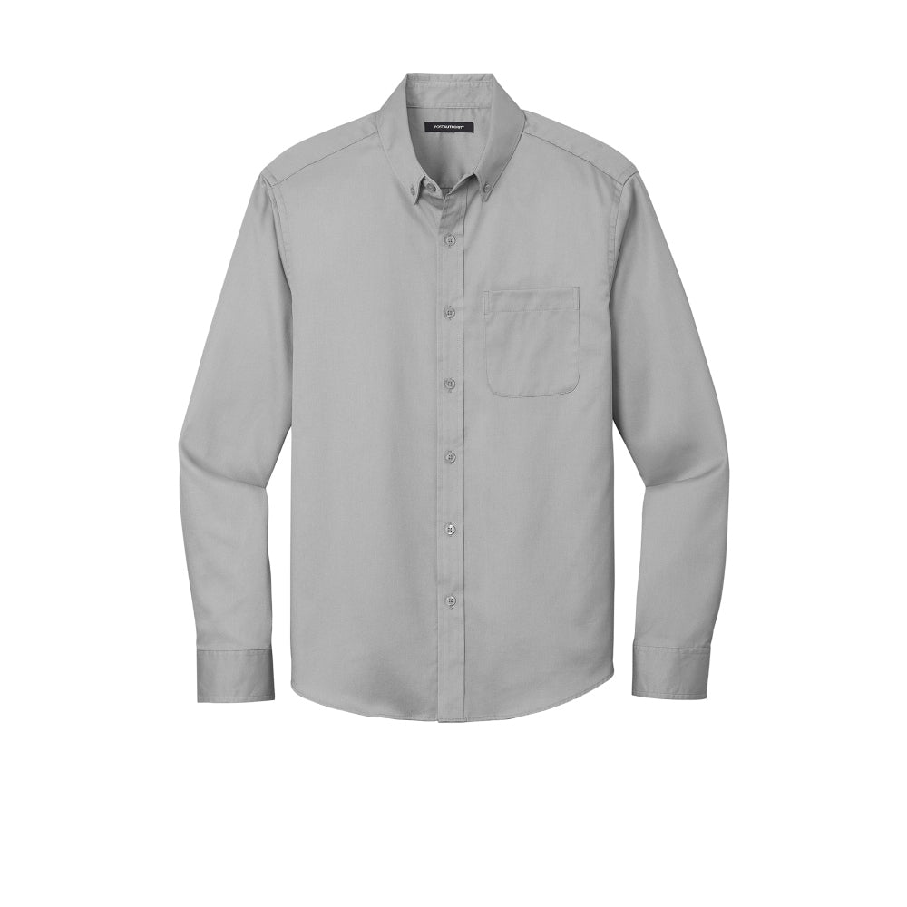 Port Authority® Long Sleeve superPro React™ Twill Shirt - Gusty Grey