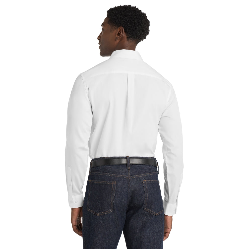 Port Authority® Long Sleeve superPro React™ Twill Shirt - White