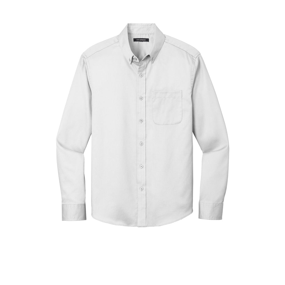 Port Authority® Long Sleeve superPro React™ Twill Shirt - White