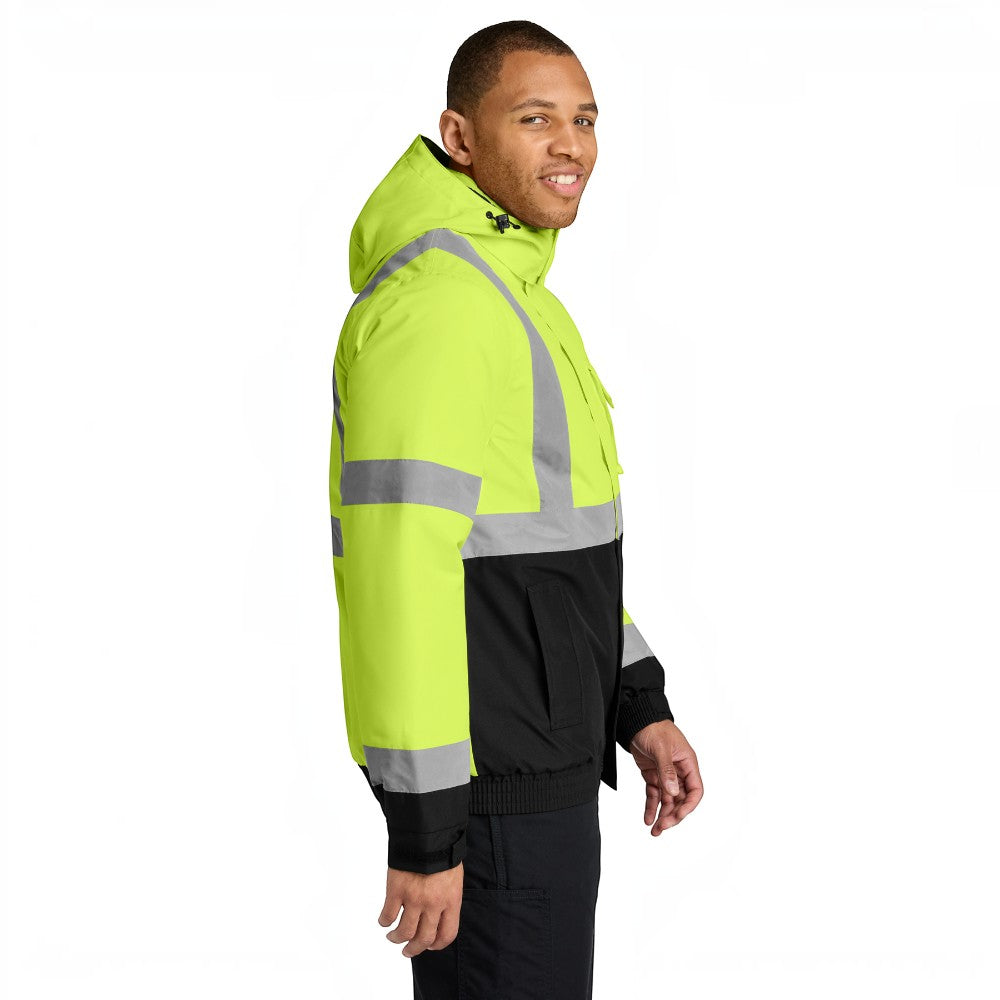 CornerStone® ANSI 107 Class 3 Economy Waterproof Insulated Bomber Jacket - Safety Yellow