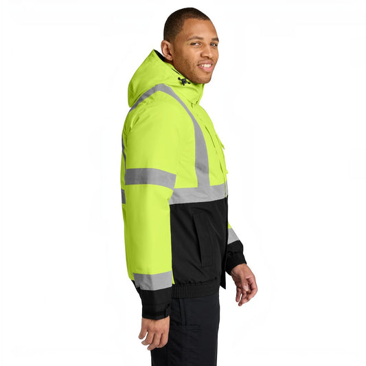 CornerStone® ANSI 107 Class 3 Economy Waterproof Insulated Bomber Jacket - Safety Yellow
