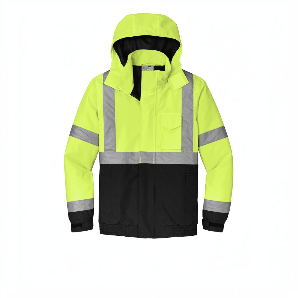 CornerStone® ANSI 107 Class 3 Economy Waterproof Insulated Bomber Jacket - Safety Yellow