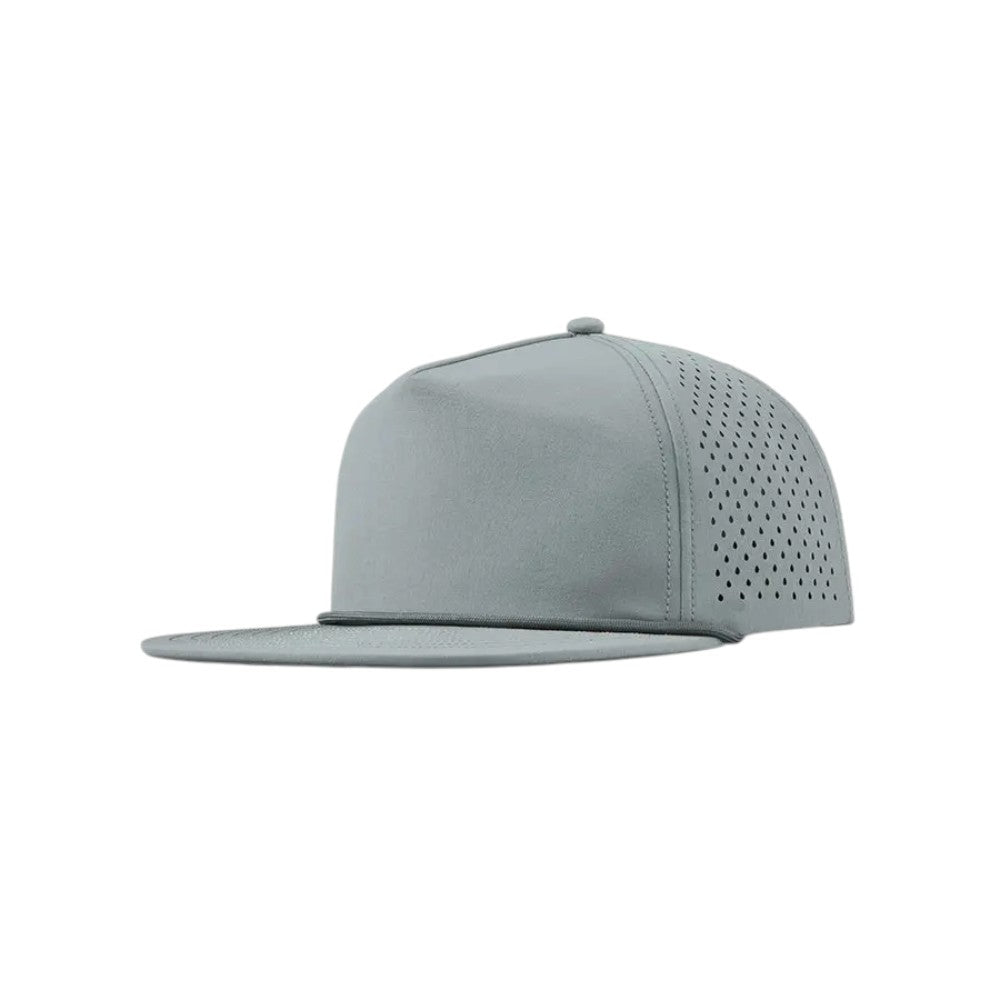 Water Repellent 5 Panel Snapback Golf Hats with Rope - Grey/Grey