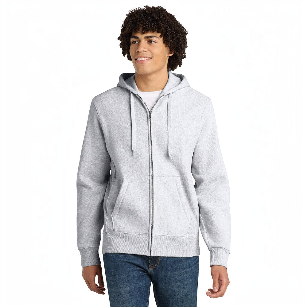 Sport-Tek® Super Heavyweight Full-Zip Hooded Sweatshirt - Athletic Heather