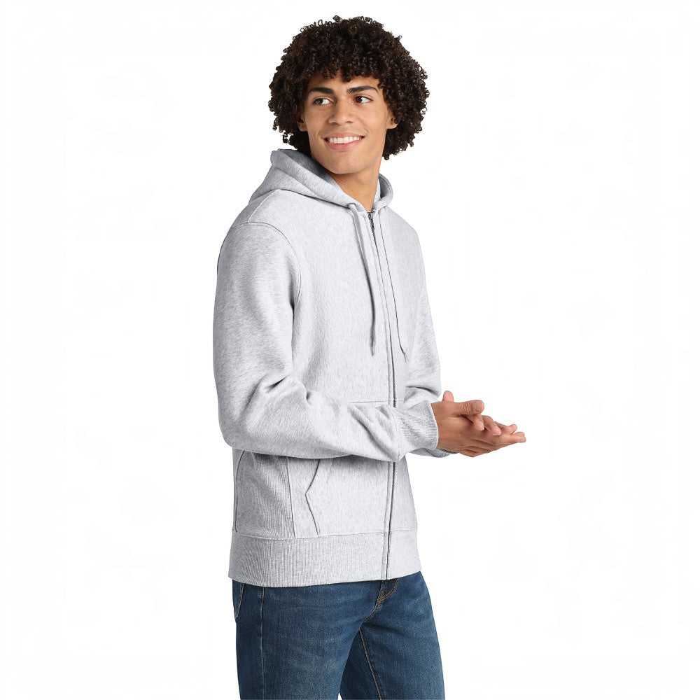 Sport-Tek® Super Heavyweight Full-Zip Hooded Sweatshirt - Athletic Heather