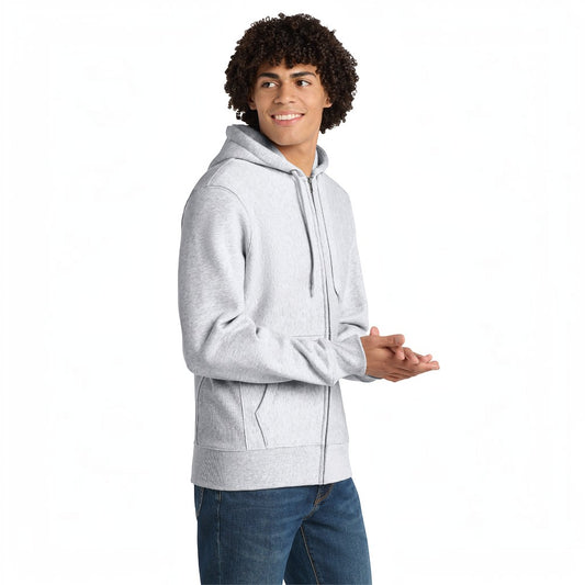 Sport-Tek® Super Heavyweight Full-Zip Hooded Sweatshirt - Athletic Heather