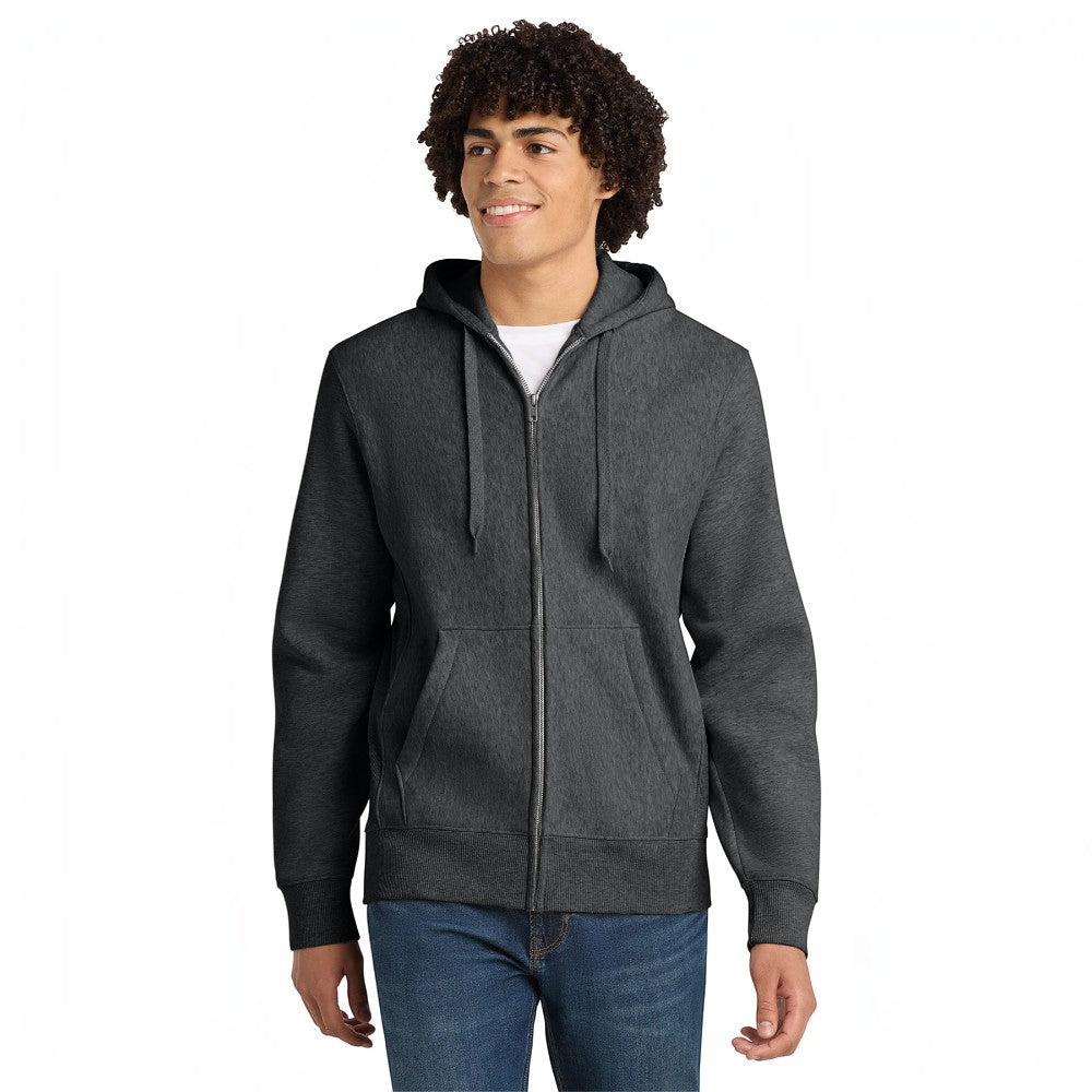 Sport-Tek® Super Heavyweight Full-Zip Hooded Sweatshirt - Graphite Heather