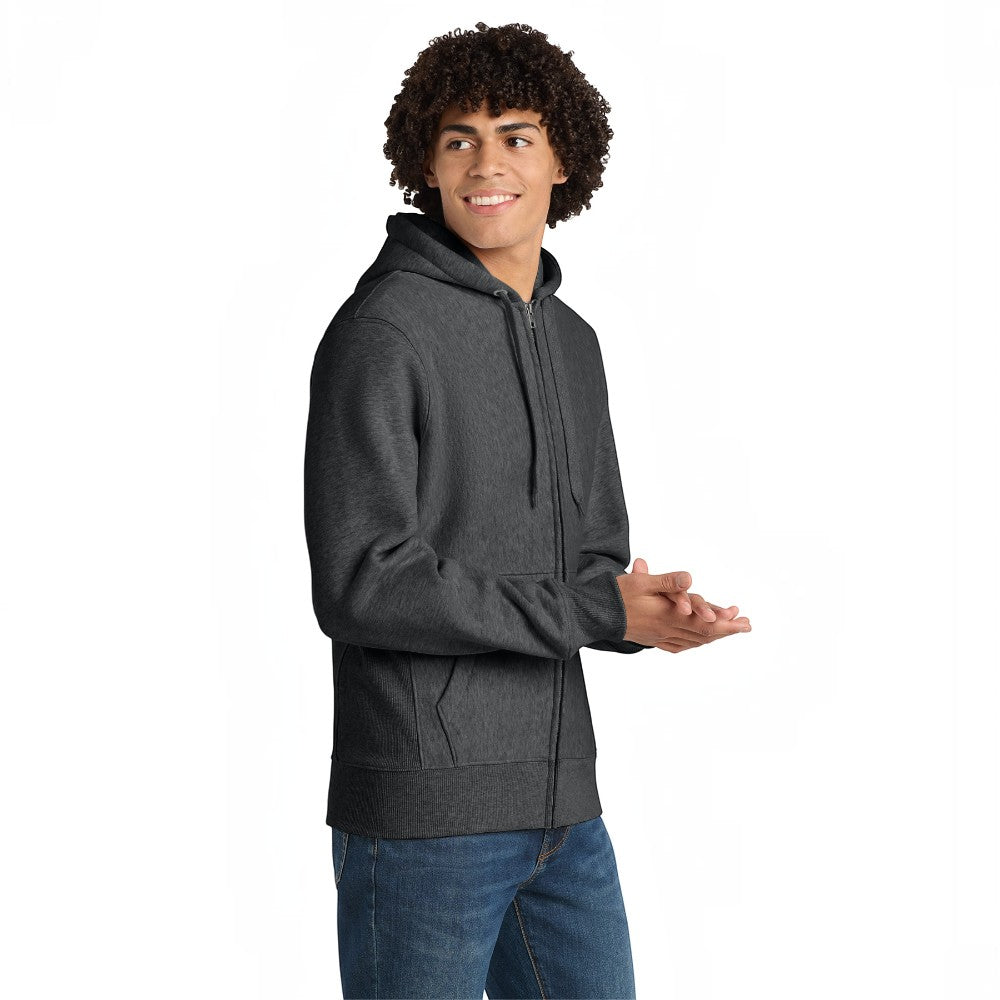 Sport-Tek® Super Heavyweight Full-Zip Hooded Sweatshirt - Graphite Heather