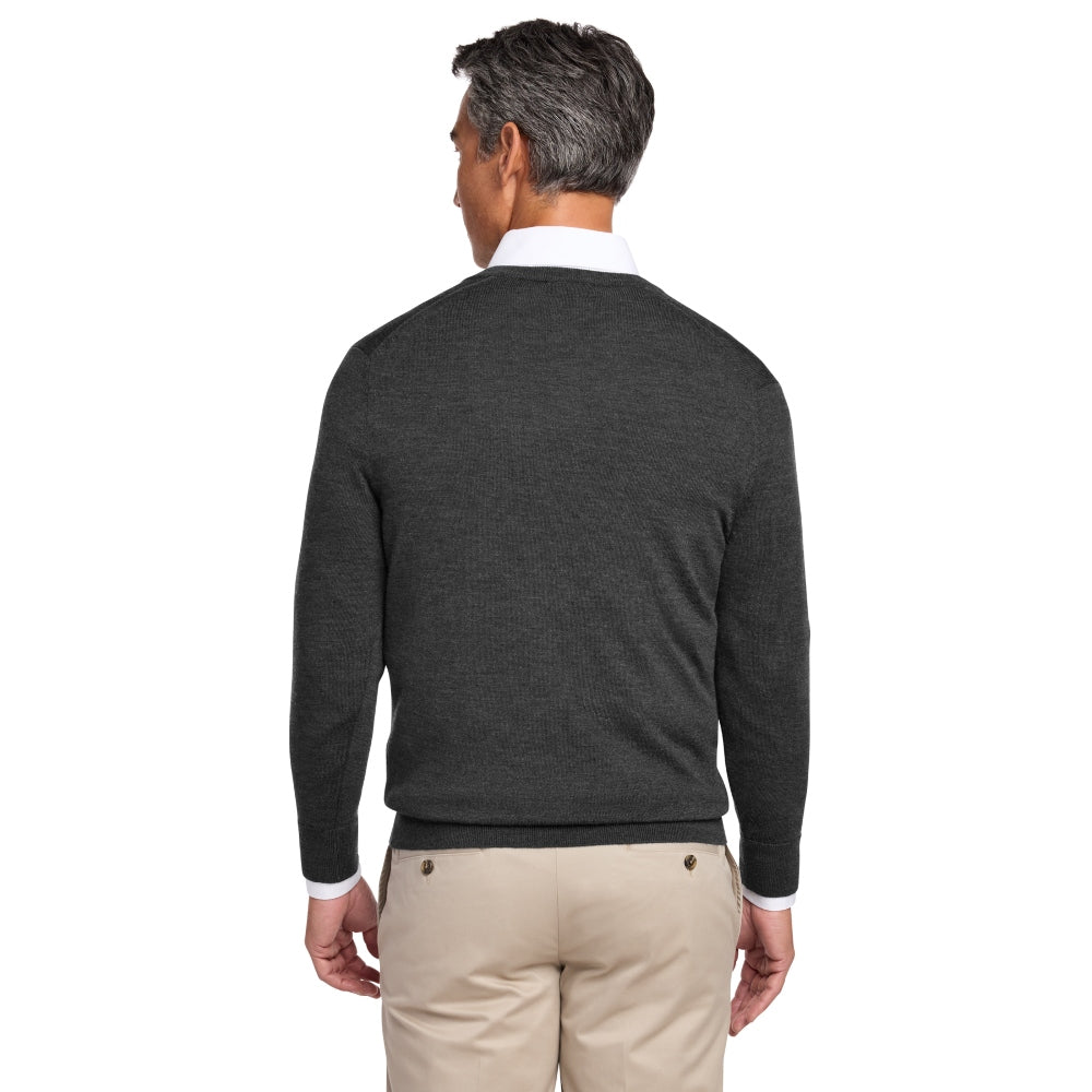 Brooks Brothers® Washable Merino V-Neck Sweater - Windsor Grey Heather