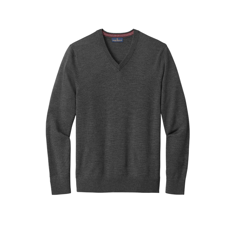 Brooks Brothers® Washable Merino V-Neck Sweater - Windsor Grey Heather