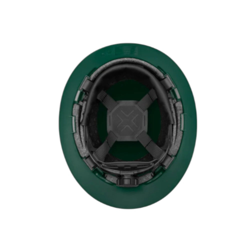 3968 | Raptor Type 2 Class E Full Brim Safety Helmet W/ Chin Strap - Dark Green