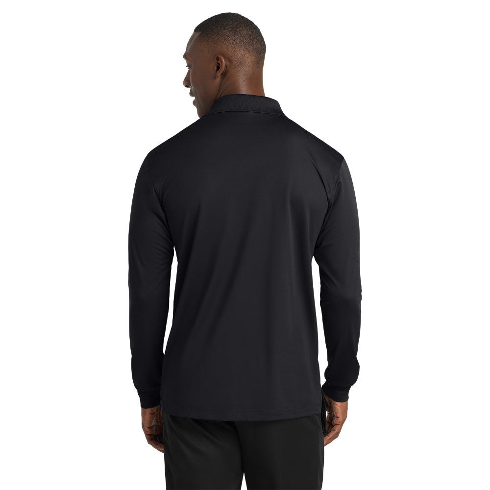 Sport-Tek® Long Sleeve Micropique Sport-Wick®Polo - Black
