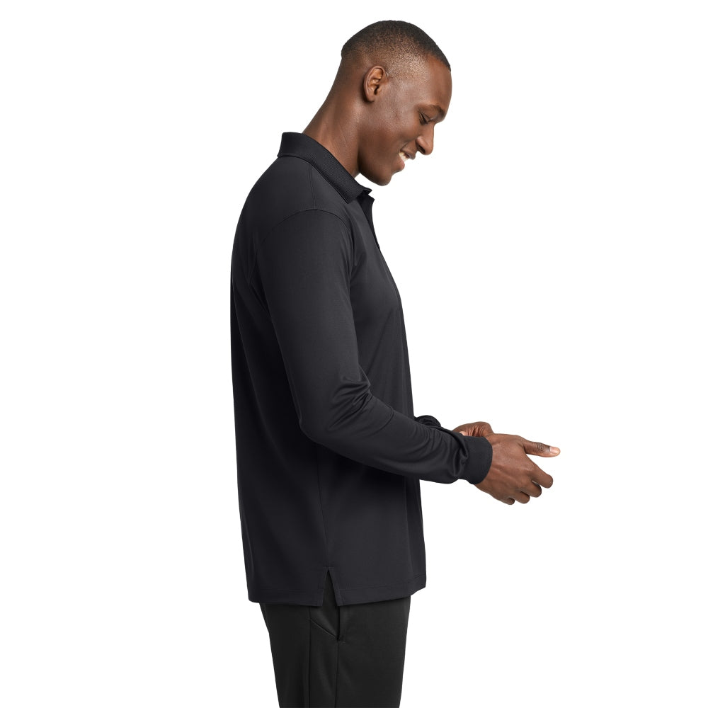 Sport-Tek® Long Sleeve Micropique Sport-Wick®Polo - Black