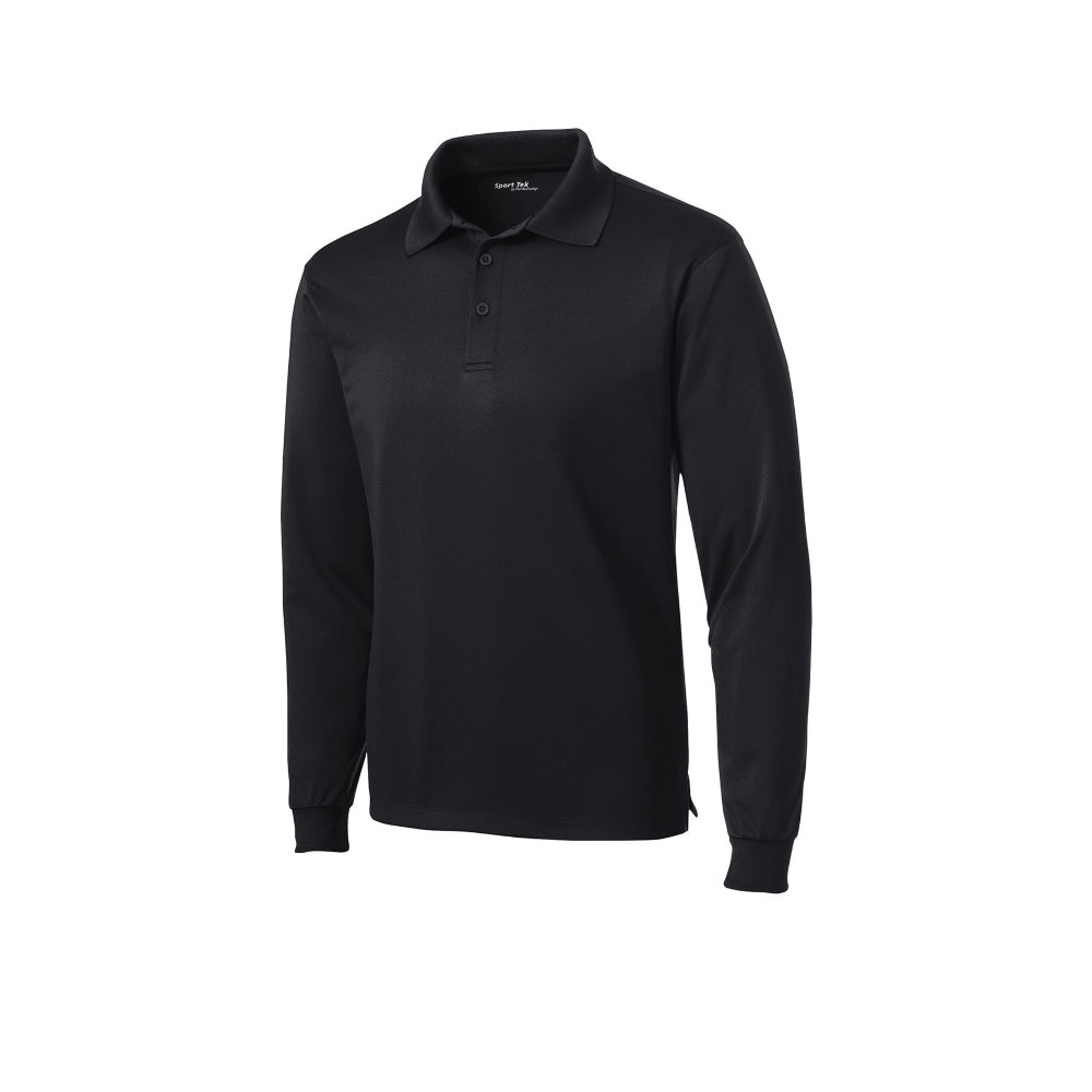 Sport-Tek® Long Sleeve Micropique Sport-Wick®Polo - Black