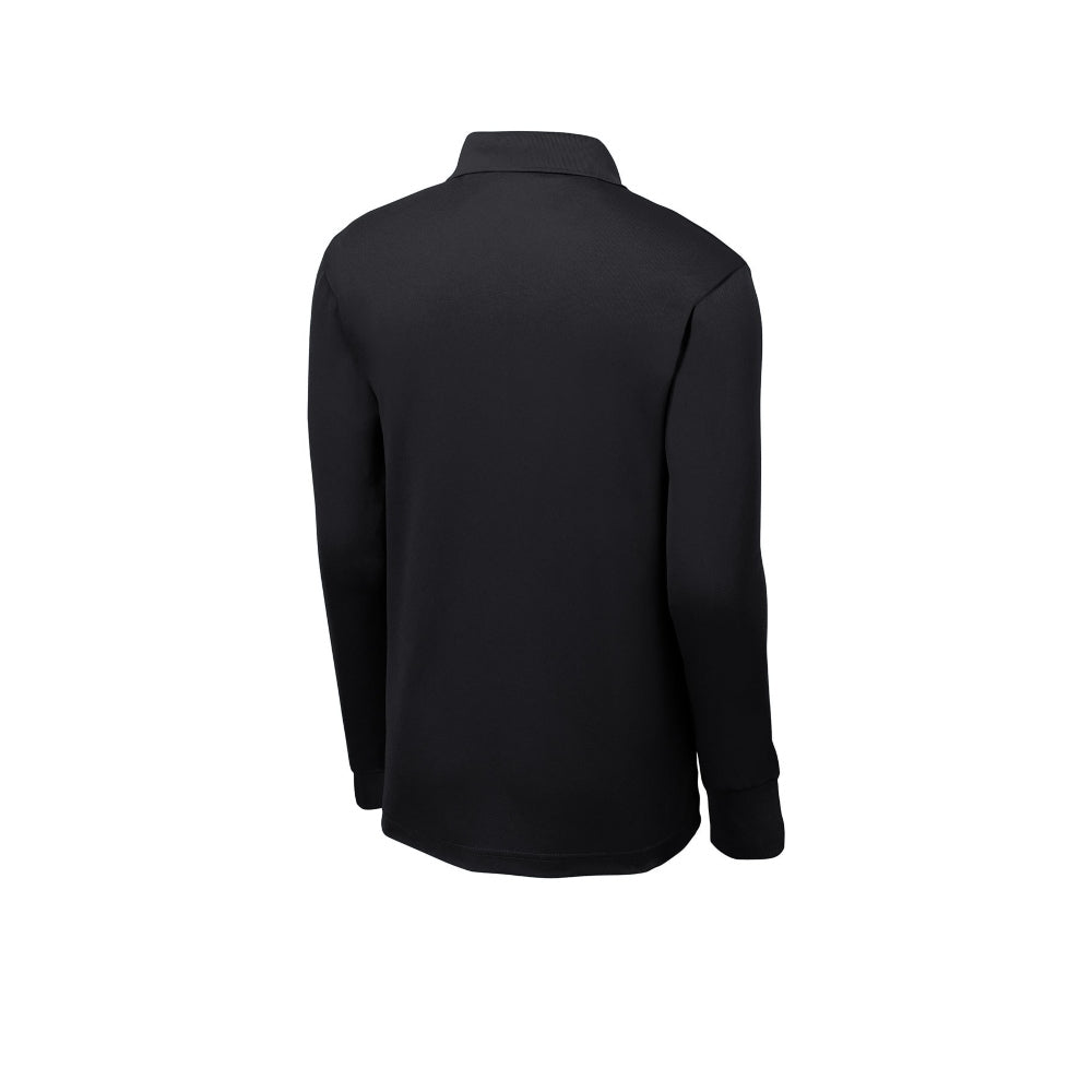 Sport-Tek® Long Sleeve Micropique Sport-Wick®Polo - Black