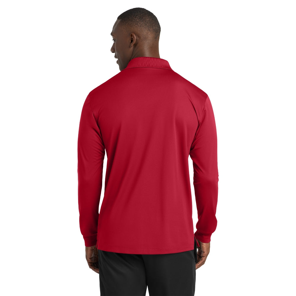Sport-Tek® Long Sleeve Micropique Sport-Wick®Polo - Deep Red