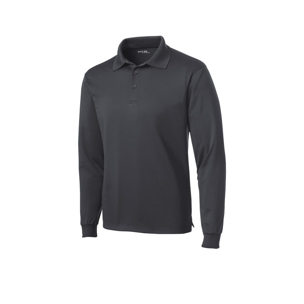 Sport-Tek® Long Sleeve Micropique Sport-Wick®Polo - Iron Grey