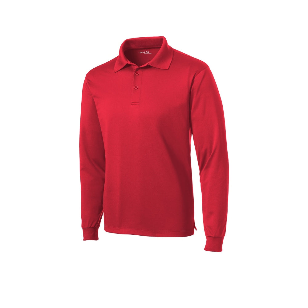 Sport-Tek® Long Sleeve Micropique Sport-Wick®Polo - True Red