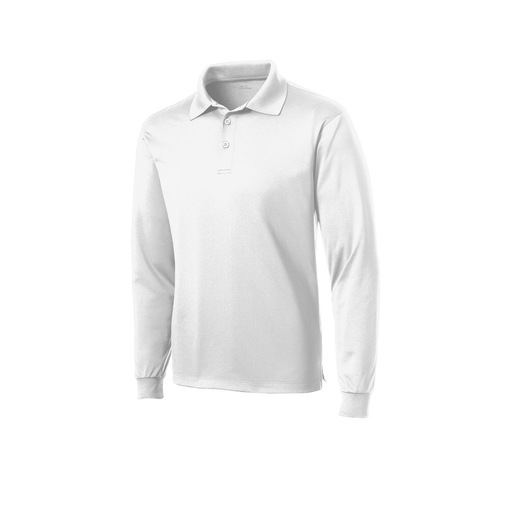 Sport-Tek® Long Sleeve Micropique Sport-Wick®Polo - White