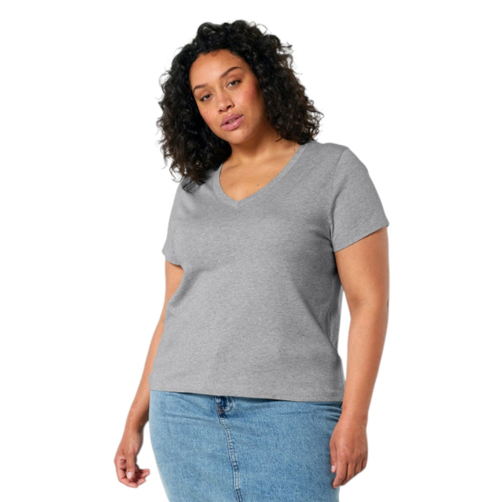 Stanley/Stella® Women’s Stella Isla V-Neck Tee - Heather Grey