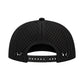 Water Repellent 5 Panel Snapback Golf Hats with Rope - Black/Black/White