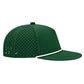 5 Panel Laser Perforated Performance Golf Rope Hat - Green/White
