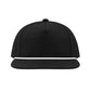 Water Repellent 5 Panel Snapback Golf Hats with Rope - Black/White