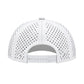 5 Panel Laser Perforated Performance Golf Rope Hat - White/Black/White