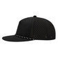 Water Repellent 5 Panel Snapback Golf Hats with Rope - Black/Black/White