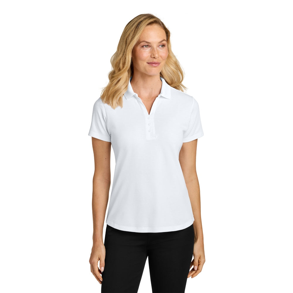 Port Authority® Women’s Plaited Pique Polo - White