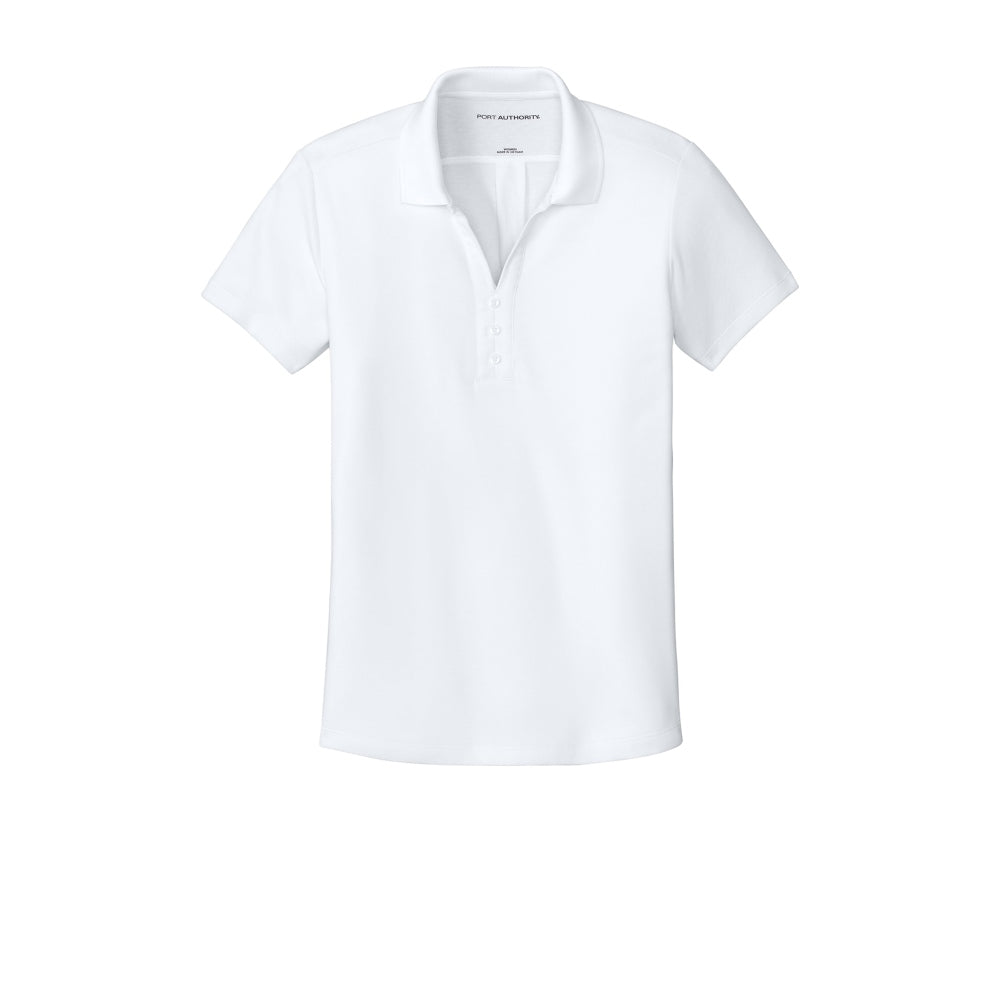 Port Authority® Women’s Plaited Pique Polo - White
