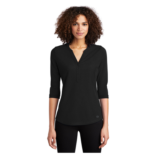 OGIO® Women's Jewel Henley - Black