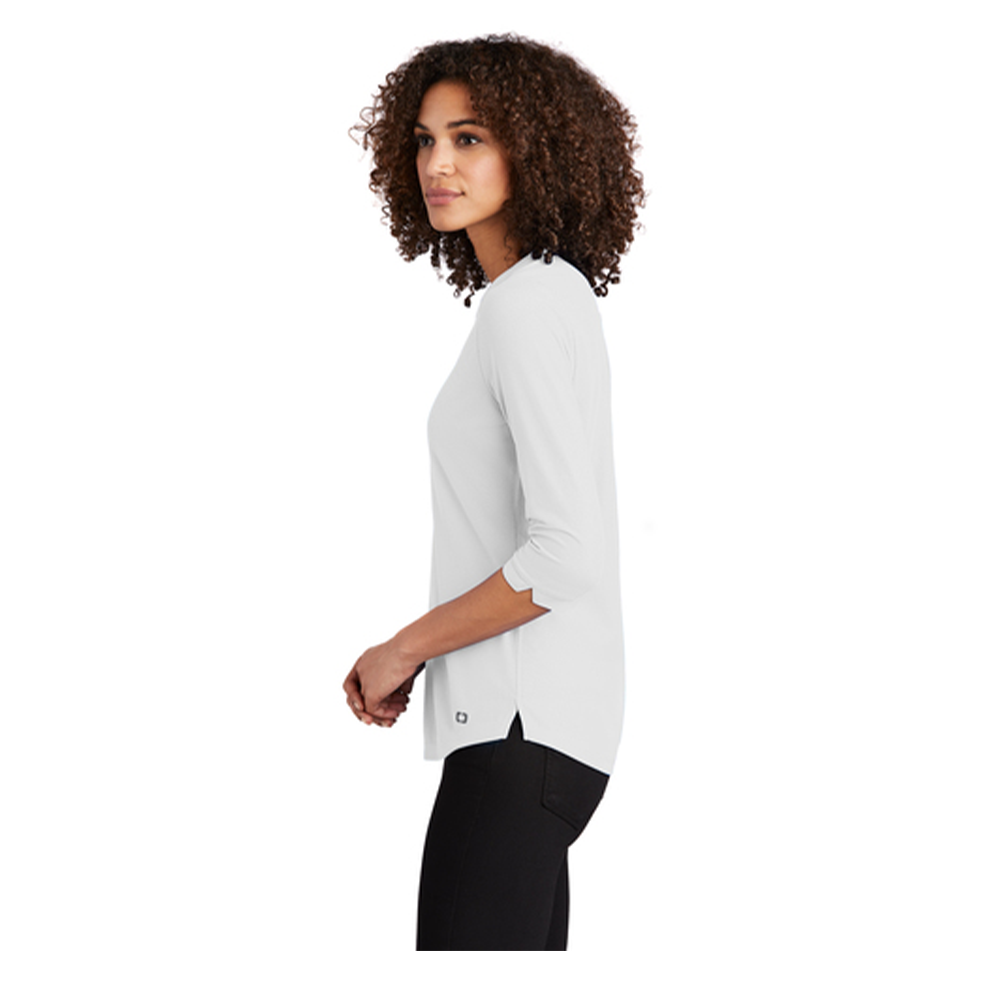OGIO® Women's Jewel Henley - White