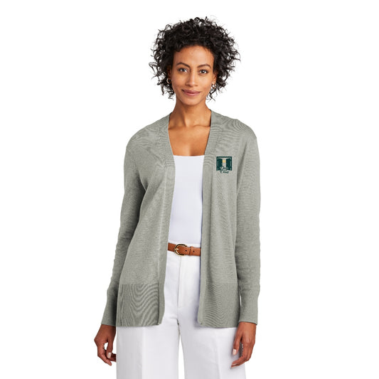 Brooks Brothers® Women’s Cotton Stretch Long Cardigan Sweater - Light Shadow Grey Heather