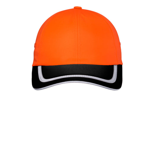 Port Authority® Enhanced Visibility Cap - Safety Orange/Black