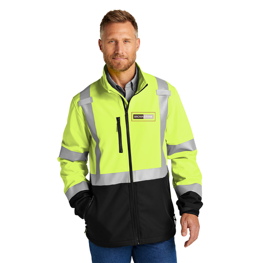 CornerStone® ANSI 107 Class 3 Soft Shell Jacket - Safety Yellow